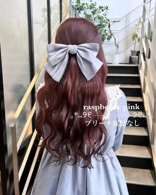 ロング カラー ヘアアレンジ 💗ガーリーヘア🎀 saki💗のヘアスタイル