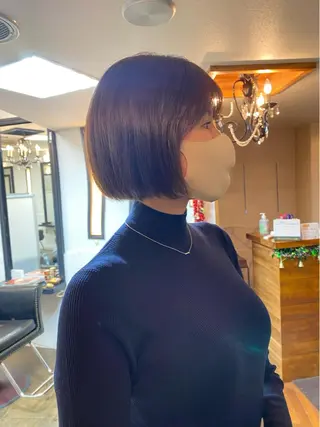 ショート カラー ボブ/縮毛矯正/ レイヤー/塚田のヘアスタイル