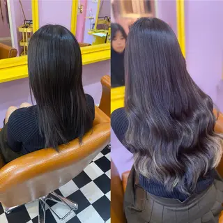 セミロング チビ編み込みエクステ どぅ〜す/YUIのヘアスタイル