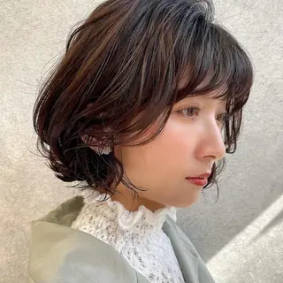 ショート カラー パーマ キッズ ネイル マツエク・マツパ ニシダヒカリ🌙 髪質改善×似合わせのヘアスタイル