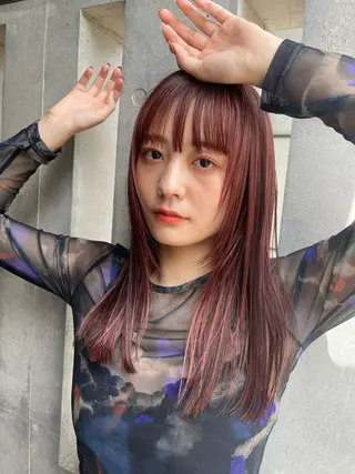 セミロング カラー ワキウチコウスケ 福岡天神美容室のヘアスタイル