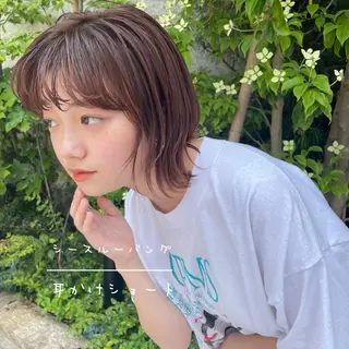 ショート 白髪ぼかしシークレッ トハイライト/店長のヘアスタイル