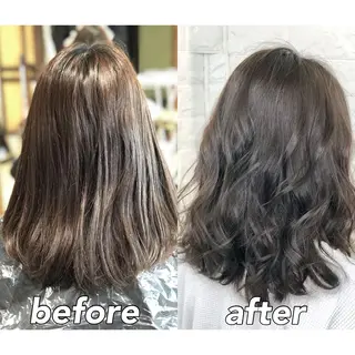 ミディアム カラー KIZU 髪質改善 オカルト怪談のヘアスタイル