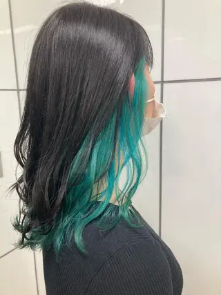 ミディアム カラー 髪質改善/痛ませ ないカラー/西村航大のヘアスタイル
