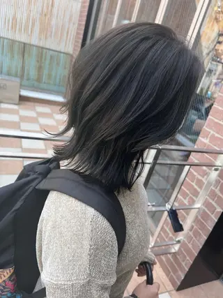 ミディアム カラー 髪質改善/ ブリーチ/中尾のヘアスタイル