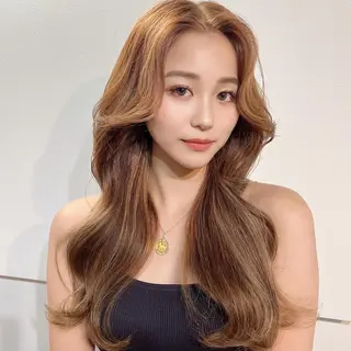 ロング カラー 韓国レイヤー/ 顔周り💕田中将吾のヘアスタイル