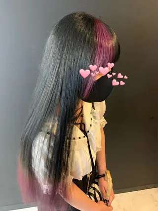 ロング カラー ヘアアレンジ 🦋韓国ヘア 坂本 菜摘🦋のヘアスタイル