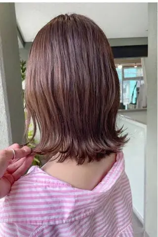 ミディアム ボブ/暖色✨木村 奈未のヘアスタイル