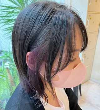 ミディアム カラー 🩷ྀི暖色カラー 🫧ྀིススマゴチヨのヘアスタイル