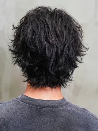 ミディアム ⭐️メンズ特化⭐️ パーマ カラーのヘアスタイル
