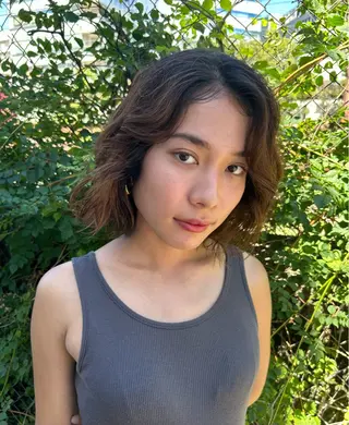 ショート パーマ ayano🍒パーマ 暖色カラーのヘアスタイル