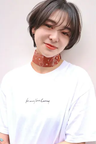ショート カラー 似合わせカラーパーマ 🌿kitin米川のヘアスタイル