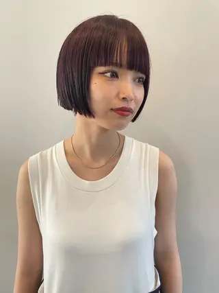 ショート カラー ボブ／パーマ指名 No. 1🍃れんとのヘアスタイル