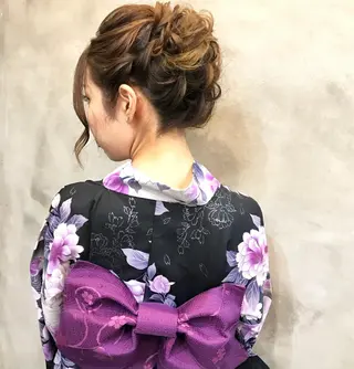 セミロング まつパ・ヘアセット ♡Chinami♡のマツエク・マツパデザイン