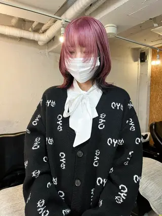 ミディアム カラー mizuho🐈⬛ 艶髪¦ダークトーンのヘアスタイル