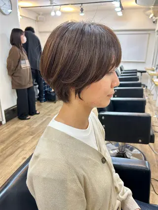 ショート カラー lab.by ioe中崎店所属・中北篤志 ショートボブのヘアスタイル