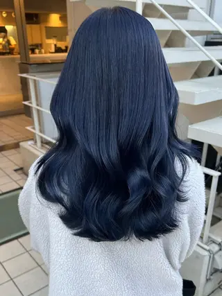 セミロング カラー ハイトーン/ブリーチ 💙みずき💙のヘアスタイル