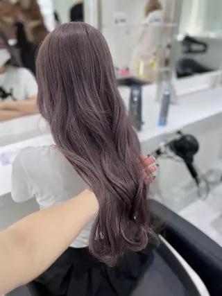 カラー 🍀暗め透け感🍀 赤み消しカラー🍀のヘアスタイル