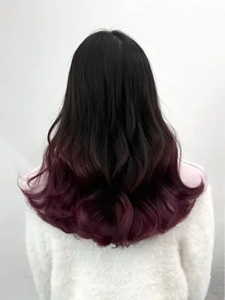 ロング カラー パーマ amble luxe ❤️渋谷❤️のヘアスタイル