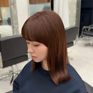 ミディアム カラー ✨髪質改善💖 縮毛矯正💖mihoのヘアスタイル