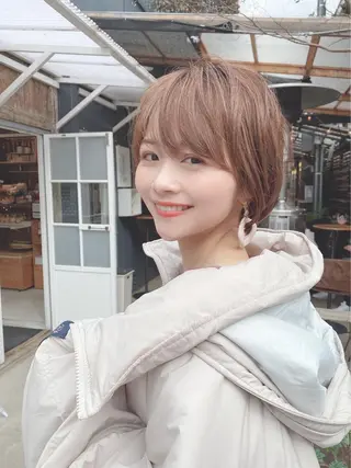 ショート カラー パーマ 銀座/似合わせカット 🤍美月のヘアスタイル