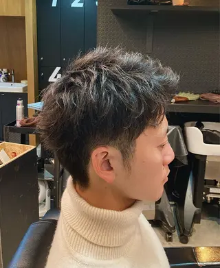 ショート メンズ FRANK’S BARBER&BEER CLUB 日比谷店所属・TAKU /フェード/パーマのヘアスタイル