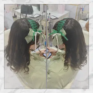 セミロング ヘアアレンジ ヘアセット/着付け 𓇼 松本 夏美𓇼のヘアスタイル