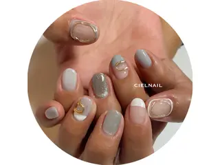 セミロング cielnail 祇園のネイルデザイン