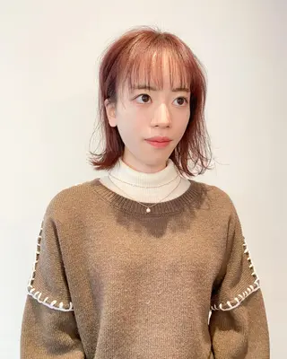 ミディアム カラー ヘアアレンジ Nancy所属・束感まつげ❤︎ あみのマツエク・マツパデザイン