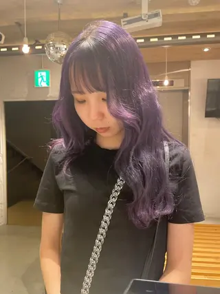 ロング カラー 艶ハイトーン👑♡ NATSUKIのヘアスタイル