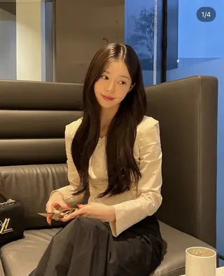 ロング カラー 莉乃/縮毛矯正/髪質 改善/艶カラーのヘアスタイル