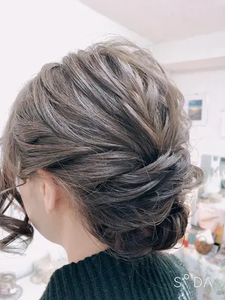 ミディアム 六本木/ヘアセット /hairmakeのヘアスタイル