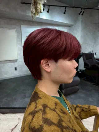 ショート カラー メンズパーマ特化 園田　楓莉のヘアスタイル