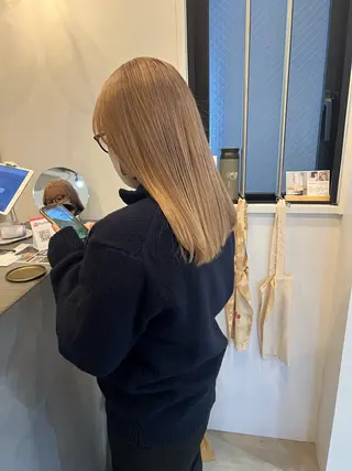 セミロング カラー ボブ／パーマ指名 No. 1🍃れんとのヘアスタイル