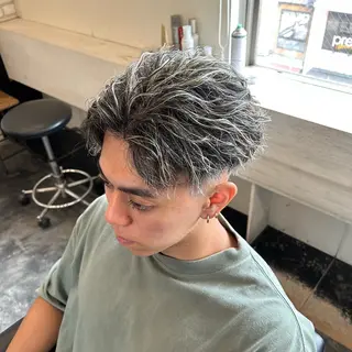 ショート カラー パーマ メンズ B TECH by Zen【ビーテックバイゼン】所属・メンズパーマ/京都駅 /メンズ/奥村航平のヘアスタイル