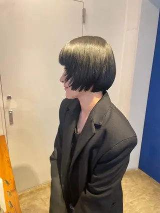 ミディアム カラー RIN／韓国ヘア レイヤーカットのヘアスタイル