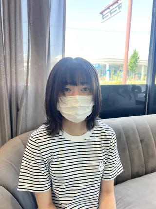 ミディアム 志田 ほんのヘアスタイル