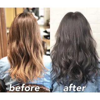 ミディアム カラー KIZU 髪質改善 オカルト怪談のヘアスタイル