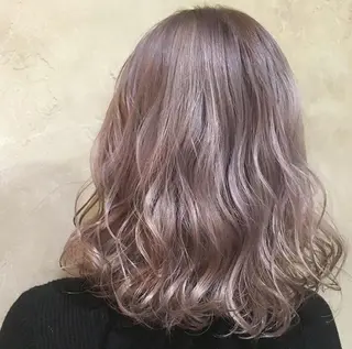 ミディアム カラー パーマ ヘアアレンジ メンズ 艶ピンク*ヘアセット 🌙shioriのヘアスタイル