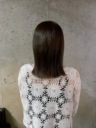 ミディアム カラー こっくりカラー/艶髪 /amy.山口瑞稀のヘアスタイル