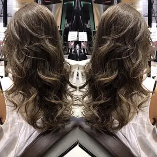 ロング カラー シールエクステ⭐️ オオミタクヤのヘアスタイル