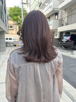 ミディアム カラー Hikaru艶カラー /メンズカットのヘアスタイル