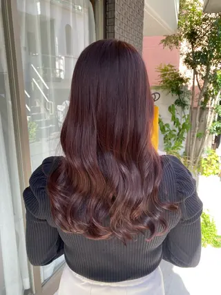 ロング カラー グレージュ/透明感/ 韓国ヘア/RISAのヘアスタイル