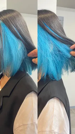 ミディアム maco 艶感ハイトーン🦋のヘアスタイル