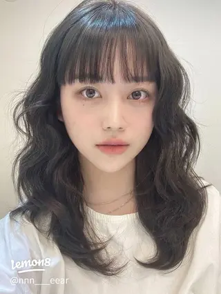 ロング armony表参道所属・高評価多数◎ コテ巻きパーマ星明夏のヘアスタイル