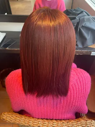 ミディアム カラー レイヤー/似合わせ /もえ🍊のヘアスタイル