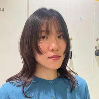 ミディアム パーマ モデル募集中🍤 清水 美陽のヘアスタイル