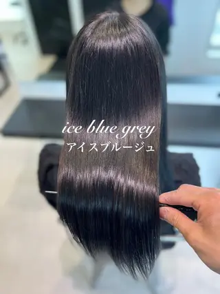 セミロング カラー 縮毛矯正　野口 恵のヘアスタイル