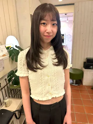 セミロング カラー Hanon hair＆relaxation所属・🌿‬Hanon 藤井よし乃🌿‬のヘアスタイル