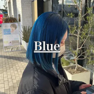 セミロング カラー ブリーチ/暖色カラー 宮城陽日のヘアスタイル